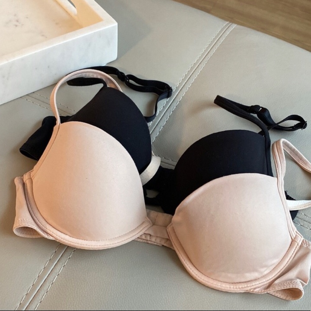 SET of Lulalu Chloe essential microfiber t-shirt bra in 32AA